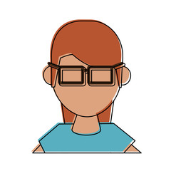 Geek woman avatar icon vector illustration graphic design