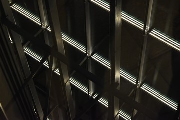 Obraz premium Metal constructions in dark lights