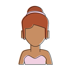 Beautiful bride avatar icon vector illustration graphic design