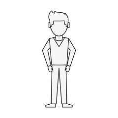 Man avatar cartoon icon vector illustration graphic design