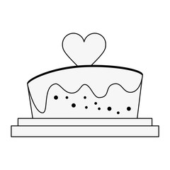Wedding big cake icon vector illustration graphic design
