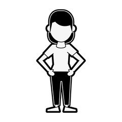 Woman avatar cartoon icon vector illustration graphic design
