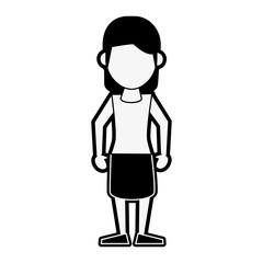 Woman avatar cartoon icon vector illustration graphic design