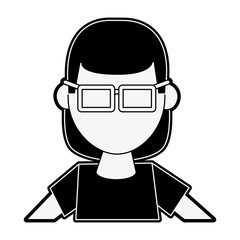 Geek woman avatar icon vector illustration graphic design