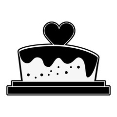 Wedding big cake icon vector illustration graphic design