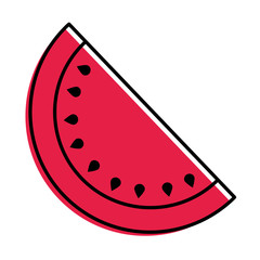 fruit juicy watermelon harvest food vector illustration