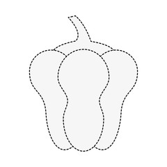Obraz premium Pepper fresh vegetable icon vector illustration graphic design