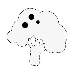 Broccoli fresh vegetable icon vector illustration graphic design