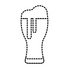 beer glass cold drink beverage image vector illustration