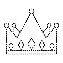crown monarchy jewelry luxury gem vector illustration