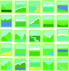 25 icons of summer landscapes