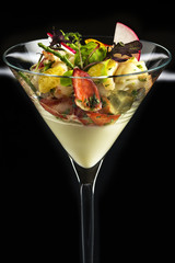 lobster cocktail, fennel, Meyer lemon, daikon