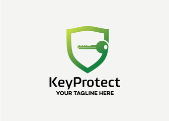 Key Protect Logo Template Design Vector, Emblem, Design Concept, Creative Symbol, Icon