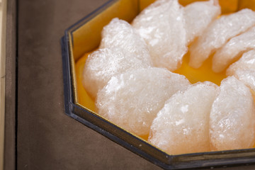 Edible bird s nest in box. Bird's nest is the nest of swallow ,it is one kind of beauty food for women.