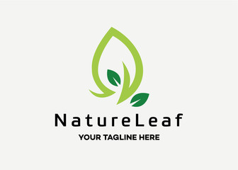 Nature Leaf Logo Template Design Vector, Emblem, Design Concept, Creative Symbol, Icon