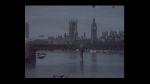 1979 Big Ben  River Thames London England