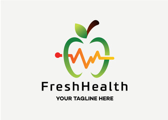 Fresh Health Logo Template Design Vector, Emblem, Design Concept, Creative Symbol, Icon