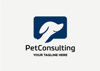 Pet Consulting Logo Template Design Vector, Emblem, Design Concept, Creative Symbol, Icon