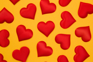 Heart Shaped Confetti Making a Valentines Day Background