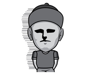 The character Man wearing hat