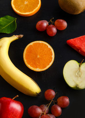 fresh mixed tropical fruits