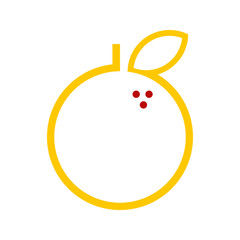 Abstract Orange Fruit Vector Illustration Graphic