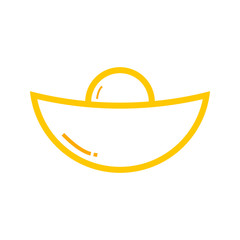 Abstract Golden Sycee Chinese Currency Vector Illustration Graphic