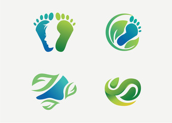 Foot Care Logo Set Template Design Vector, Emblem, Design Concept, Creative Symbol, Icon