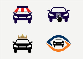 Car Logo Set Template Design Vector, Emblem, Design Concept, Creative Symbol, Icon