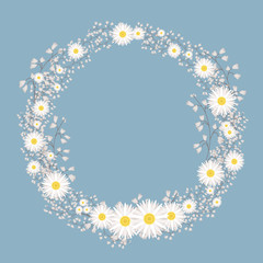 Wreath of wild flowers.