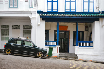 Parked the car at a private house