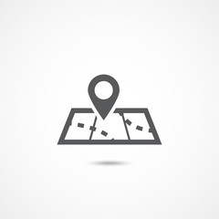 Map icon on white
