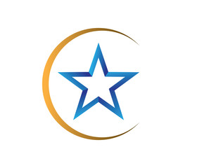 crescent star vector logo