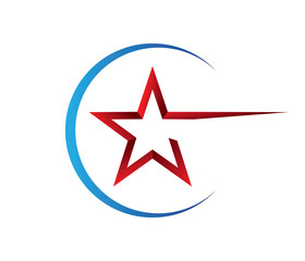 crescent star vector logo