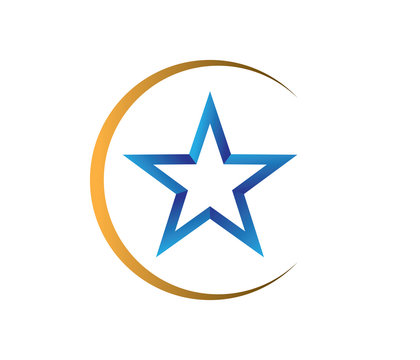 crescent star vector logo