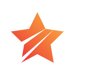 Obraz premium flame slash star logo vector
