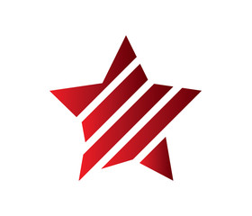 red strip star vector
