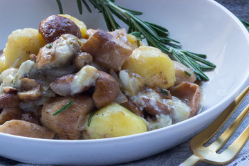 Gnocchis mit Steinpilzen und Rosmarin