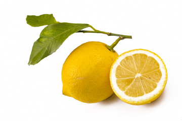 Beyaz Fon üzerinde Limon
