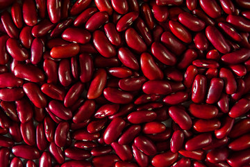 Red Kidney Beans Texture, Raw Healthy Food Concept, Top View