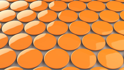 Blank orange badge on white background