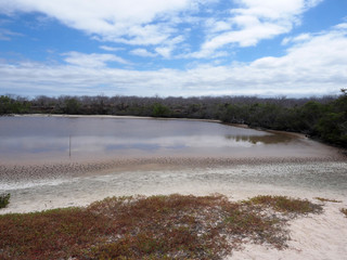 picturesque coast of the small island in the north, Galapagos, Ecuador