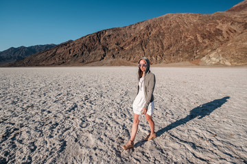 Tourist in Death Valley National Park