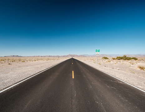 Open highway in Nevada desert
