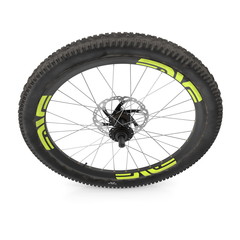 bike front wheel against white. 3D illustration