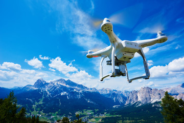 drone quadrocopter with digital camera
