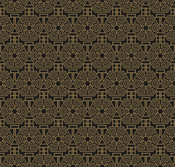 Seamless pattern. Chinese and Japanese style. Vector art