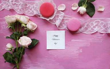 a romantic mood. flowers and sweets. Valentine's day. gift.