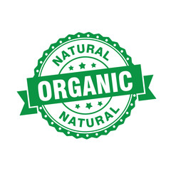 organic natural badge stamp