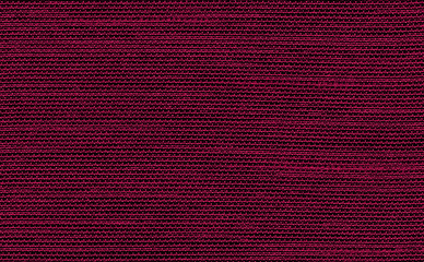 Closeup red color fabric texture. Dark Red strip line fabric pattern design sample or upholstery abstract background.Hi resolution image.